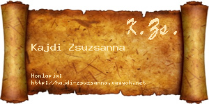 Kajdi Zsuzsanna névjegykártya